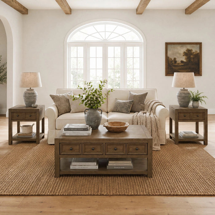 Heritage & Home Occasional Table Set in Oak Brown - Tony’s Furniture Store & Linen (GA) - Multi Location