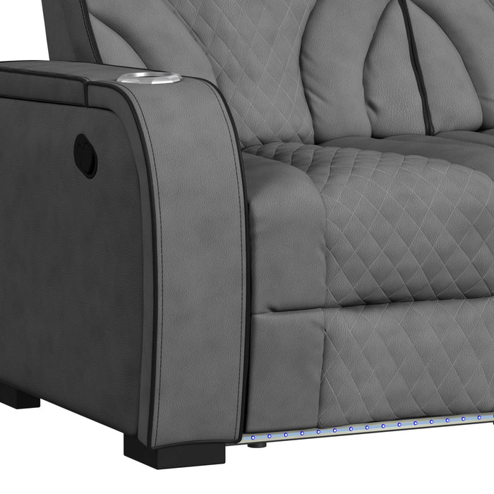 Blitz Motion Sofa with DDT, Reading Light, Wireless Charger and LED - Tony’s Furniture Store & Linen (GA) - Multi Location