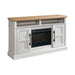 Villa Console with 23"" Fireplace Insert in White & Natural - Tony’s Furniture Store & Linen (GA) - Multi Location