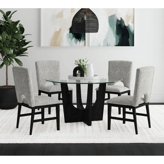 Oregon Round Table in Black - Tony’s Furniture Store & Linen (GA) - Multi Location
