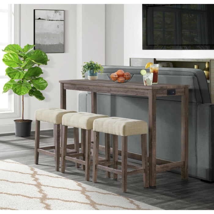 Oak Lawn Bar Table Single Pack (Table + Three Stools) - Tony’s Furniture Store & Linen (GA) - Multi Location