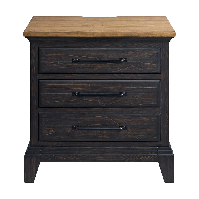 Montrose Nightstand with Charger & Sensor Light in Espresso & Brown - Tony’s Furniture Store & Linen (GA) - Multi Location