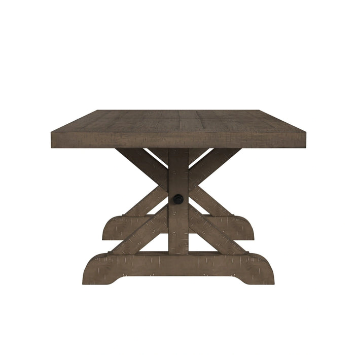 Yellowstone Dining Table with 2x12"" Leaves in Medium Brown - Tony’s Furniture Store & Linen (GA) - Multi Location