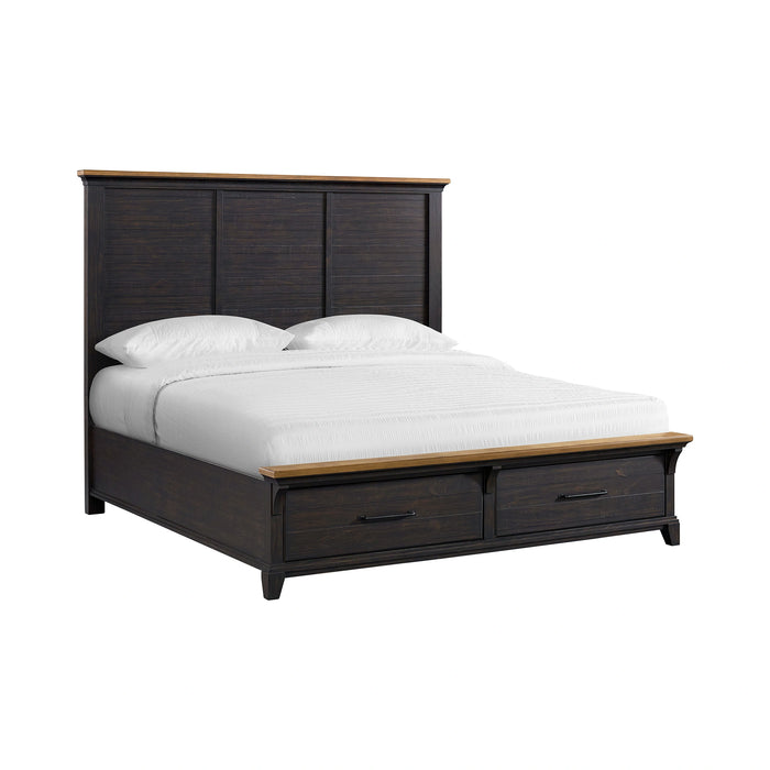 Montrose Storage Bed in Espresso & Brown - Tony’s Furniture Store & Linen (GA) - Multi Location