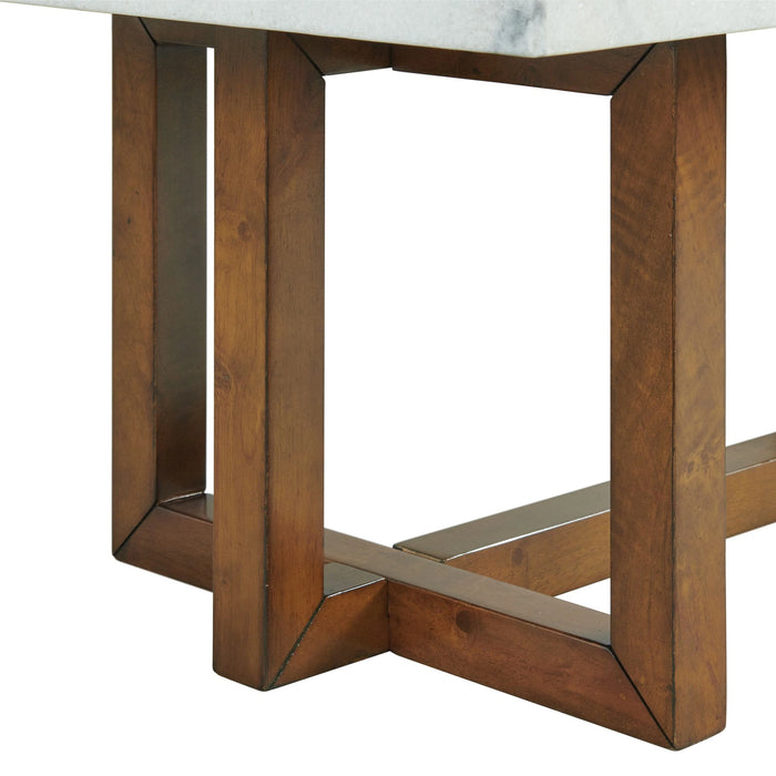 Morris End Table in Espresso W/White Marble Top (3A Packing) - Tony’s Furniture Store & Linen (GA) - Multi Location