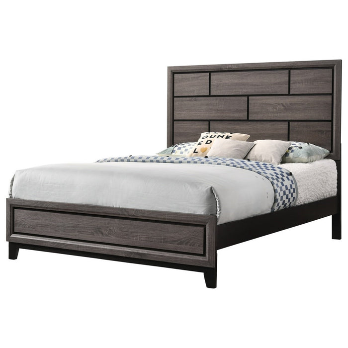 Crown Mark Akerson King Panel Bed in Grey - Tony’s Furniture Store & Linen (GA) - Multi Location