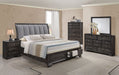 Crown Mark Jaymes King Storage Bed in Dark Brown - Tony’s Furniture Store & Linen (GA) - Multi Location